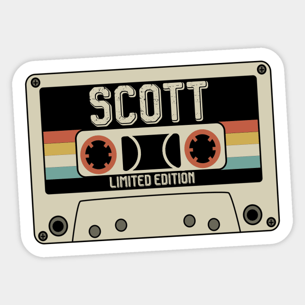 Scott - Limited Edition - Vintage Style Sticker by Debbie Art